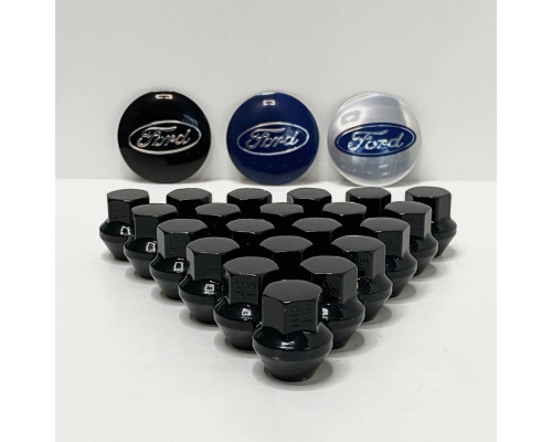 Гайка колісна Ford M12x1.5 | Збільшений конус | Ключ 19 | Чорна