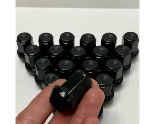 Гайка колісна для нештатних дисків M12x1.5 | Ключ 17 | Чорна | Конус