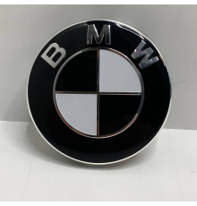 Ковпачки в заводські диски BMW Black White | Заглушки центр диска 68/65мм