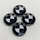 Ковпачки в заводські диски BMW Black White | Заглушки центр диска 68/65мм
