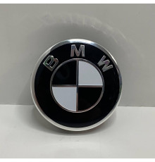 Ковпачки в заводські диски BMW Black White | Заглушки центр диска 56 мм / 53 мм