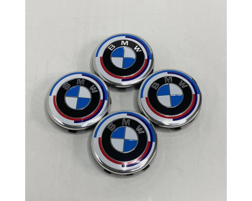 Ковпачки в заводські диски BMW 50th Anniversary Standart 56/53мм | Для оригінальних дисків G-серії