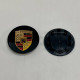 Ковпачок на диски Porsche | Чорний глянець | Золотий логотип | 76мм