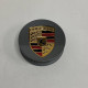 Ковпачок на диски Porsche | Графіт глянець | Золотий логотип | 76мм