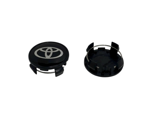 Ковпачок-пустишка на заводські диски Toyota 62мм + алюмінієва наліпка 56мм