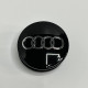 Ковпачок на диски Audi чорний глянець хром лого 68мм