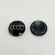 Ковпачок на диски Audi чорний глянець хром лого 68мм