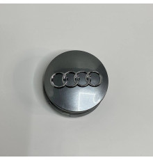 Ковпачок на диски Audi графіт глянець хром лого 68мм