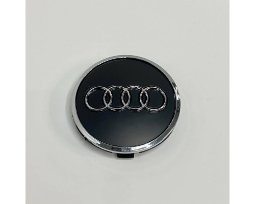 Ковпачок на диски Audi чорний сатин хром лого 62 мм