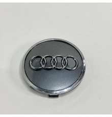 Ковпачок на диски Audi графіт глянець хром лого 62мм