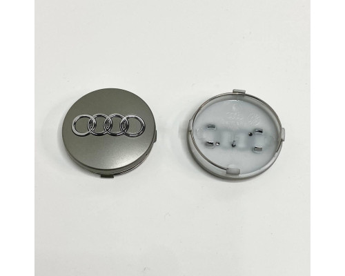 Ковпачок на диски Audi графіт Сатін хром лого 62 мм