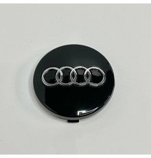 Ковпачок на диски Audi чорний глянець хром лого 62мм