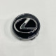 Ковпачок на диски Lexus | Чорний глянець + Хром кант | 62 мм