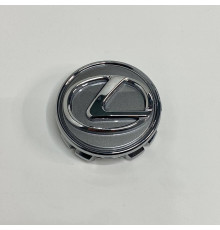 Ковпачок на диски Lexus | Графіт глянець + Хром кант | 62 мм