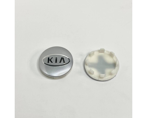 Ковпачок на заводські диски KIA | Срібний глянець | 58 мм