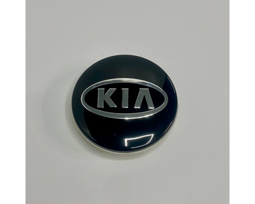 Ковпачок на заводські диски KIA | Чорний глянець | 58 мм