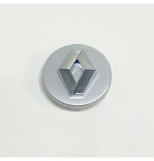 Ковпачок на заводські диски Renault | сірий / хром логотип | 57 / 60 мм