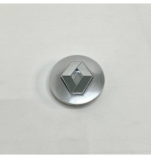 Ковпачок на заводські диски Renault | сірий / хром логотип | 50 / 57 мм