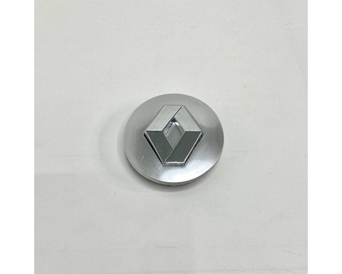 Ковпачок на заводські диски Renault | сірий / хром логотип | 50 / 57 мм