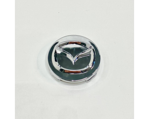 Ковпачок на заводські диски Mazda | дзеркальний хром | 55 / 56 мм