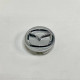 Ковпачок на заводські диски Mazda | сірий глянець / хром логотип | 45 / 52 мм