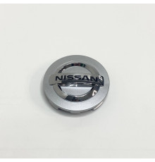 Ковпачки на заводські диски Nissan | Сірий глянець / Хром логотип | 77 / 84 мм