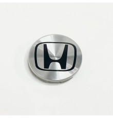 Ковпачок Honda | поліровка / алмазна проточка | чорний логотип | 70 / 64 мм