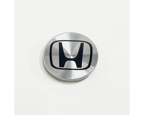 Ковпачок Honda | поліровка / алмазна проточка | чорний логотип | 70 / 64 мм