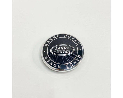 Ковпачок Land Rover / Range Rover на заводські диски | чорний глянець / хром лого | 62 / 48 мм