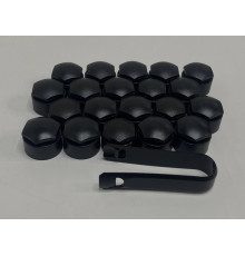Ковпачки для колісних гайок, болтів 17mm чорні Audi