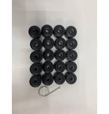 Ковпачки колісних гайок, болтів 17mm чорні volkswagen
