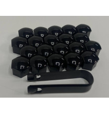 Ковпачки для колісних гайок, болтів 17mm Чорний глянець