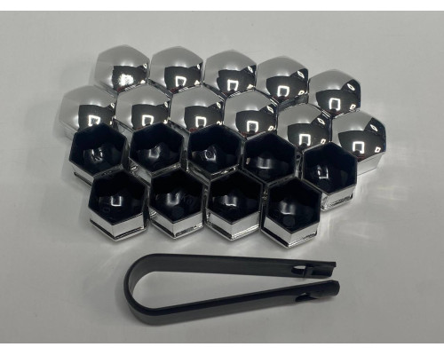 Ковпачки для колісних гайок, болтів 17mm Хром