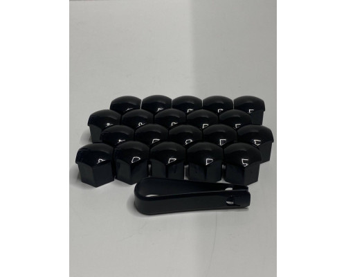 Ковпачки для колісних гайок, болтів 21mm Чорний Глянець