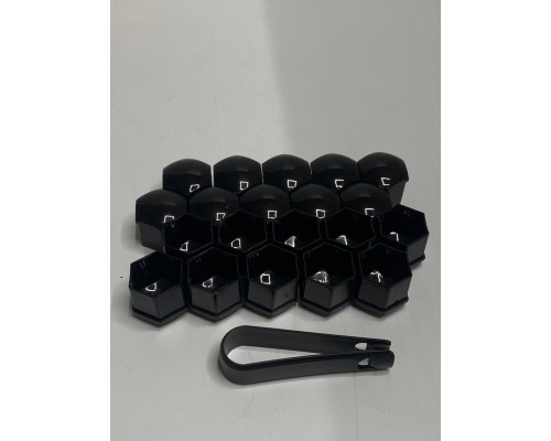 Ковпачки для колісних гайок, болтів 21mm Чорний Глянець