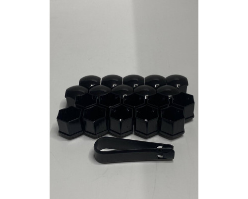 Ковпачки для колісних гайок, болтів 21mm Чорний Глянець