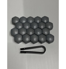 Ковпачки для колісних гайок, болтів 21mm Сірі