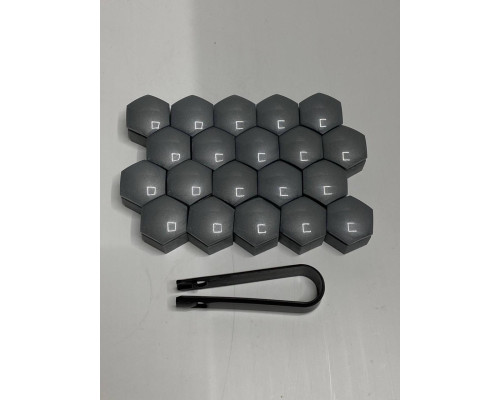 Ковпачки для колісних гайок, болтів 21mm Сірі