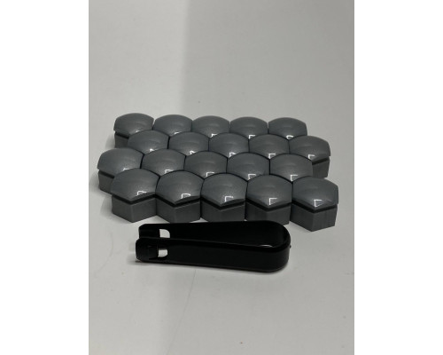 Ковпачки для колісних гайок, болтів 21mm Сірі