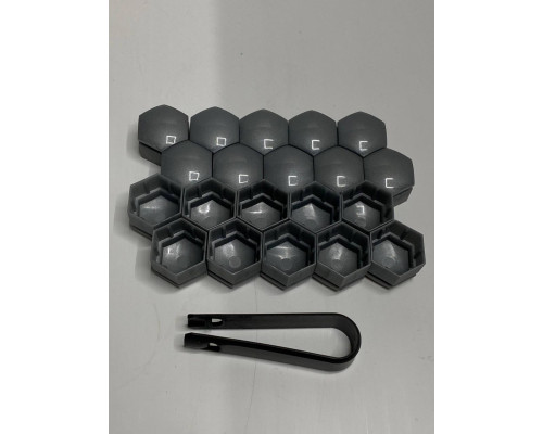 Ковпачки для колісних гайок, болтів 21mm Сірі