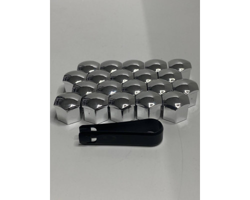 Ковпачки для колісних гайок, болтів 21mm Хром