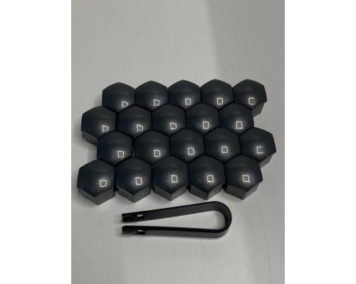 Ковпачки для колісних гайок, болтів 21mm Сірі/Графіт