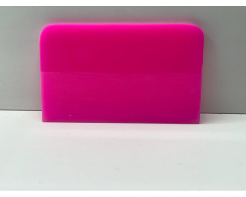 Ракель поліуретановий 12x7,5 Рожевий / Pink Rubber Squeegee
