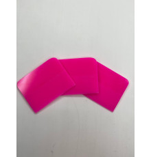 Ракель поліуретановий 10x7,5 Рожевий / Pink Rubber Squeegee
