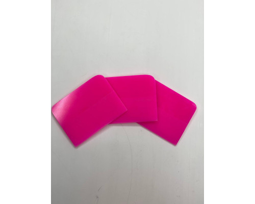Ракель поліуретановий 10x7,5 Рожевий / Pink Rubber Squeegee