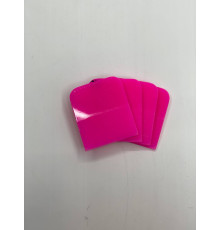Ракель поліуретановий 6.5x7,5 Рожевий / Pink Rubber Squeegee