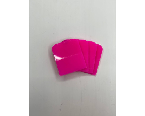Ракель поліуретановий 6.5x7,5 Рожевий / Pink Rubber Squeegee