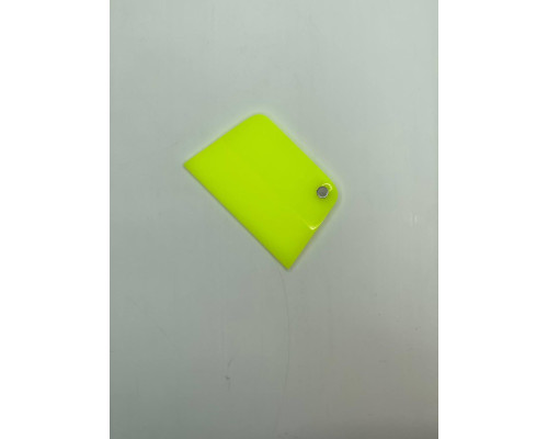 Ракель поліуретановий з магнітом 12x7,5 Неоно лаймовий / Neon Lime Rubber Squeegee