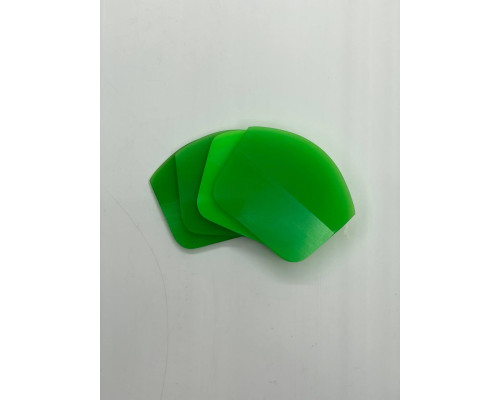 Ракель поліуретановий з заокругленням 9.5x7,5 зелений / Green Rubber Squeegee