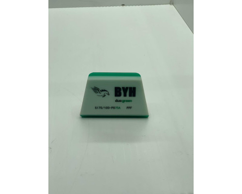 Ракель поліуретановий двосторонній 075a 10x7 Зелений / Green Rubber Squeegee
